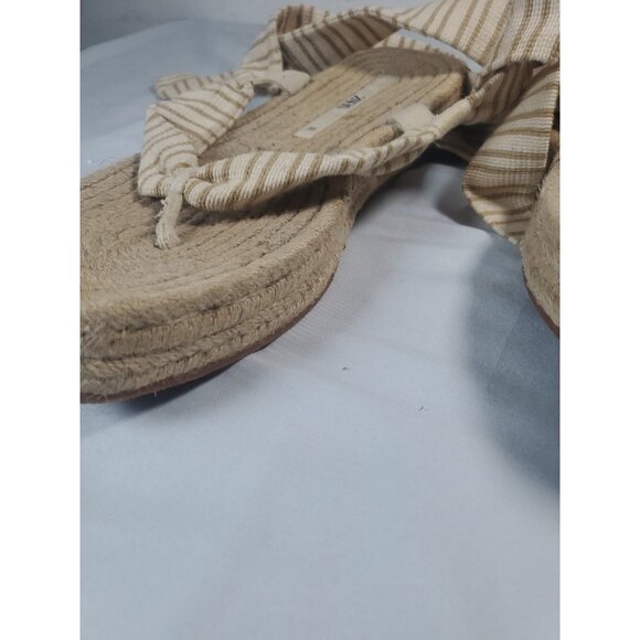 Zara Lace Up Striped Espadrille Sandals 38 , US 7.5  With dust bag - Picture 13 of 16
